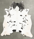 Salt and Pepper Black XX-Large Brazilian Cowhide Rug 8'6"H x 7'0"W #B27143 by Hudson Hides