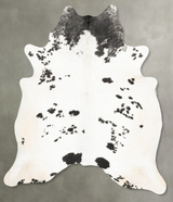 Salt and Pepper Black XX-Large Brazilian Cowhide Rug 8'6"H x 7'0"W #B27143 by Hudson Hides