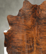 Medium Brindle X-Large Brazilian Cowhide Rug 7'1"H x 6'5"W #B27147 by Hudson Hides