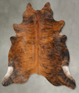 Medium Brindle XX-Large Brazilian Cowhide Rug 7'3"H x 7'0"W #B27148 by Hudson Hides