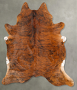 Medium Brindle X-Large Brazilian Cowhide Rug 7'1"H x 6'3"W #B27149 by Hudson Hides