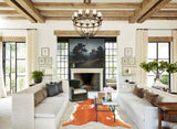 Brown and White X-Large Brazilian Cowhide Rug 7'1"H x 6'4"W #B2714 by Hudson Hides