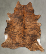 Medium Brindle X-Large Brazilian Cowhide Rug 7'4"H x 6'7"W #B27150 by Hudson Hides