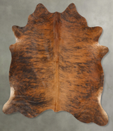 Medium Brindle Large Brazilian Cowhide Rug 6'0"H x 5'6"W #B27153 by Hudson Hides