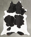 Black and White XX-Large Brazilian Cowhide Rug 7'6"H x 7'1"W #B27157 by Hudson Hides