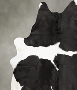 Black and White XX-Large Brazilian Cowhide Rug 7'6"H x 7'1"W #B27157 by Hudson Hides