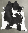 Black and White XX-Large Brazilian Cowhide Rug 7'6"H x 6'11"W #B27158 by Hudson Hides