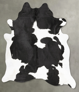 Black and White XX-Large Brazilian Cowhide Rug 7'6"H x 6'11"W #B27158 by Hudson Hides