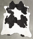 Black and White XX-Large Brazilian Cowhide Rug 7'5"H x 6'11"W #B27160 by Hudson Hides