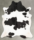 Black and White XX-Large Brazilian Cowhide Rug 7'8"H x 6'10"W #B27166 by Hudson Hides