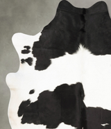 Black and White XX-Large Brazilian Cowhide Rug 7'8"H x 6'10"W #B27166 by Hudson Hides