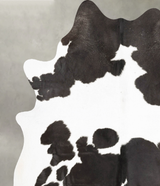 Black and White X-Large Brazilian Cowhide Rug 7'9"H x 6'4"W #B27167 by Hudson Hides