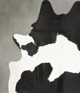 Black and White XX-Large Brazilian Cowhide Rug 9'0"H x 6'10"W #B27169 by Hudson Hides