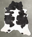 Black and White XX-Large Brazilian Cowhide Rug 7'11"H x 6'8"W #B27172 by Hudson Hides
