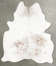 Salt and Pepper Brown X-Large Brazilian Cowhide Rug 7'10"H x 6'2"W #B27173 by Hudson Hides