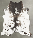 Salt and Pepper Black X-Large Brazilian Cowhide Rug 7'4"H x 6'8"W #B27174 by Hudson Hides