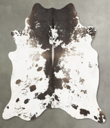 Salt and Pepper Black X-Large Brazilian Cowhide Rug 7'4"H x 6'8"W #B27174 by Hudson Hides