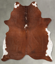 Brown and White Regular XX-Large Brazilian Cowhide Rug 8'5"H x 6'8"W #B27175 by Hudson Hides
