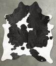 Black and White XX-Large Brazilian Cowhide Rug 7'11"H x 6'7"W #B27177 by Hudson Hides