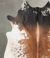 Chocolate and White X-Large Brazilian Cowhide Rug 6'10"H x 6'7"W #B27179 by Hudson Hides
