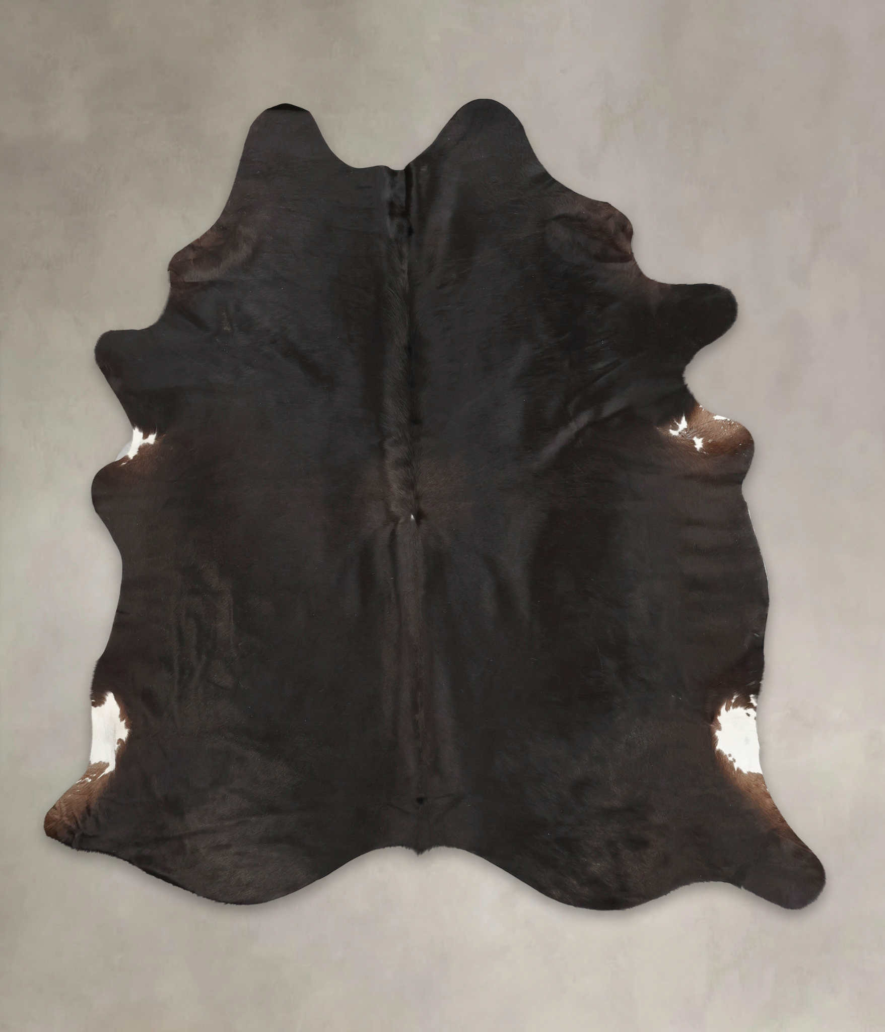 Solid Black Cowhide Rug #B2718