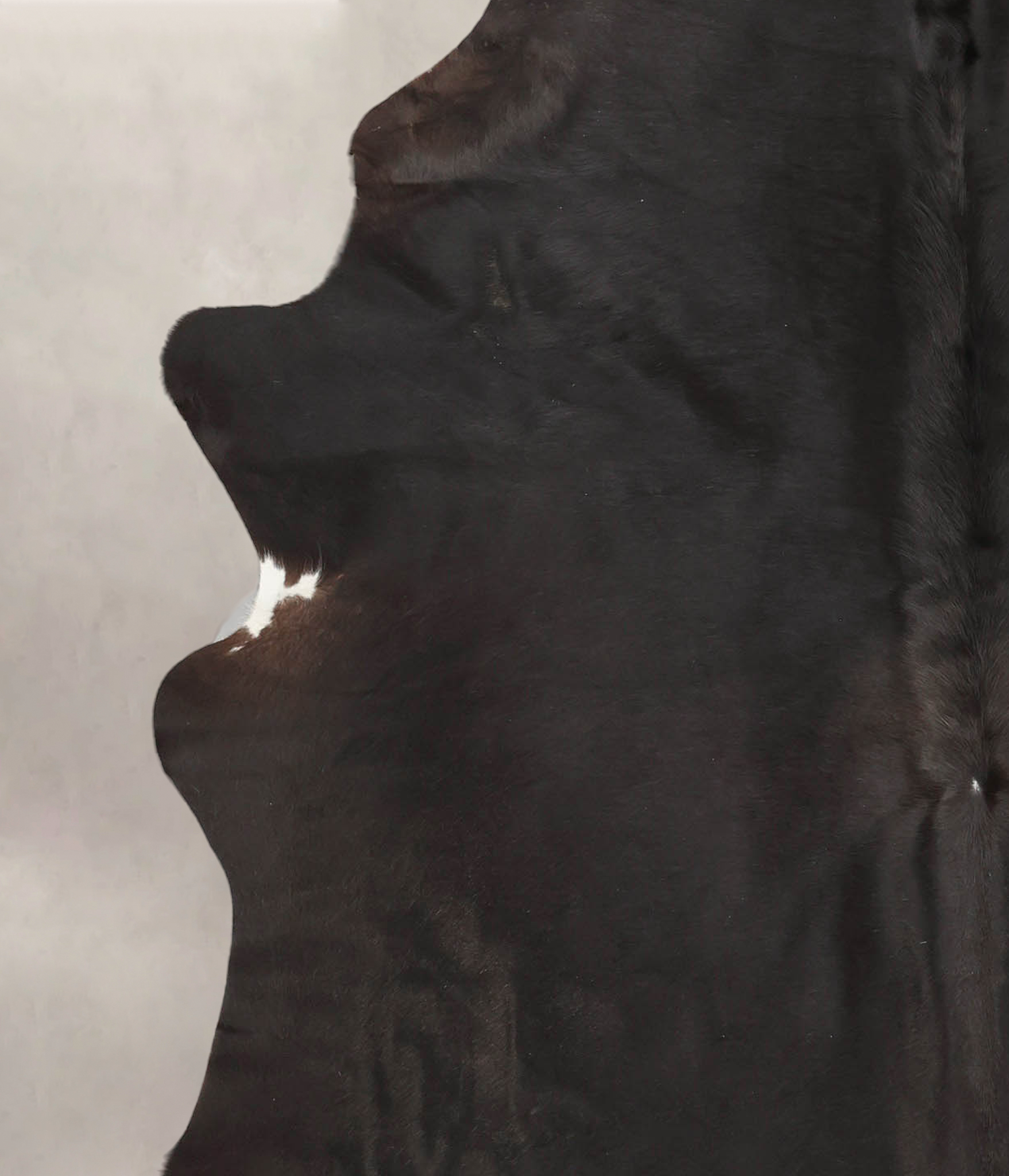 Solid Black Cowhide Rug #B2718