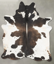 Chocolate and White XX-Large Brazilian Cowhide Rug 8'4"H x 6'10"W #B27183 by Hudson Hides