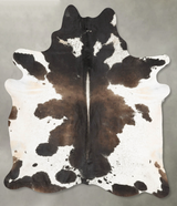 Chocolate and White XX-Large Brazilian Cowhide Rug 8'4"H x 6'10"W #B27183 by Hudson Hides