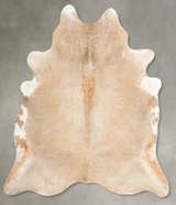 Champagne X-Large Brazilian Cowhide Rug 7'4"H x 6'6"W #B27184 by Hudson Hides