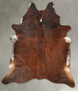 Dark Brindle XX-Large Brazilian Cowhide Rug 8'1"H x 6'11"W #B27185 by Hudson Hides