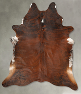 Dark Brindle XX-Large Brazilian Cowhide Rug 8'1"H x 6'11"W #B27185 by Hudson Hides
