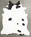 Black and White X-Large Brazilian Cowhide Rug 7'3"H x 6'4"W #B27186 by Hudson Hides