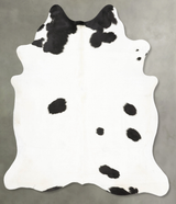 Black and White X-Large Brazilian Cowhide Rug 7'3"H x 6'4"W #B27186 by Hudson Hides