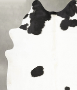 Black and White X-Large Brazilian Cowhide Rug 7'3"H x 6'4"W #B27186 by Hudson Hides