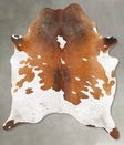 Chocolate and White X-Large Brazilian Cowhide Rug 7'10"H x 6'3"W #B27189 by Hudson Hides