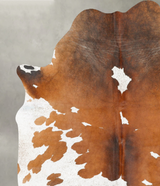 Chocolate and White X-Large Brazilian Cowhide Rug 7'10"H x 6'3"W #B27189 by Hudson Hides