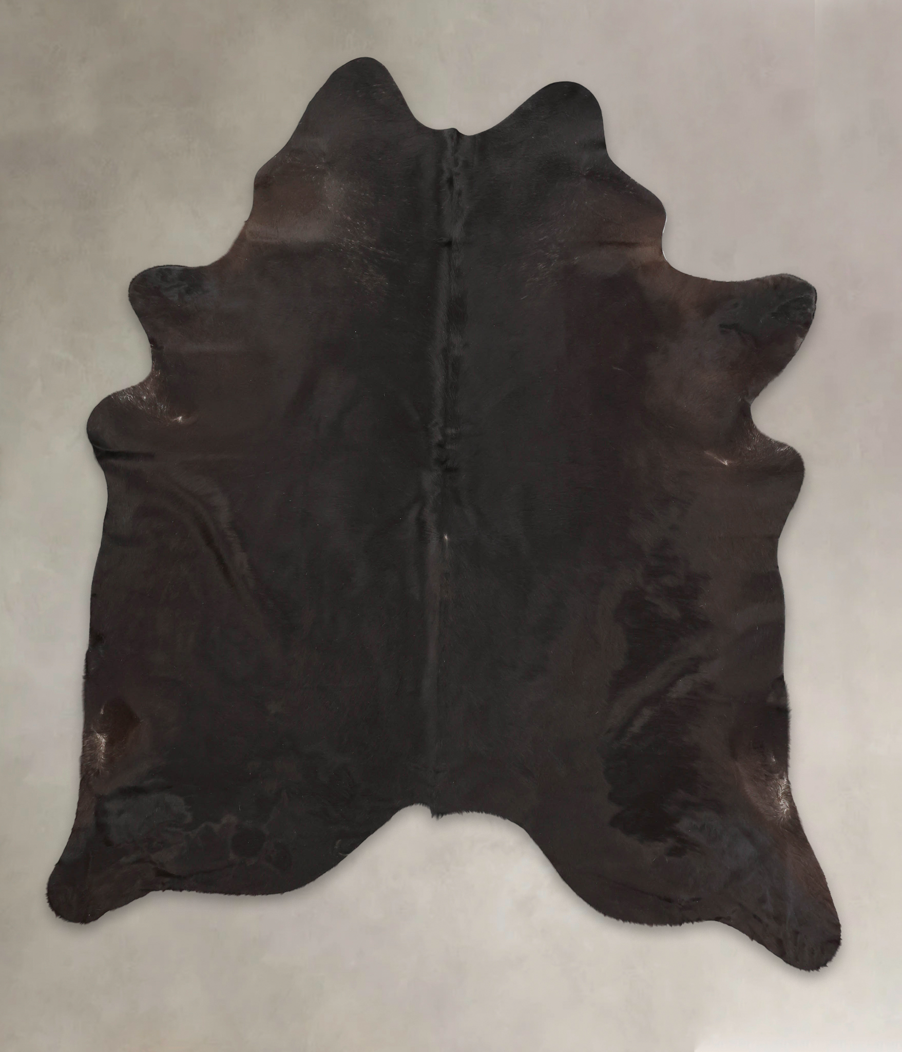 Solid Black Cowhide Rug #B2719