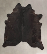 Solid Black XX-Large Brazilian Cowhide Rug 7'8"H x 6'6"W #B2719 by Hudson Hides