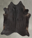 Solid Black X-Large Brazilian Cowhide Rug 7'5"H x 6'6"W #B27190 by Hudson Hides