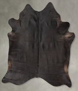 Solid Black X-Large Brazilian Cowhide Rug 7'5"H x 6'6"W #B27190 by Hudson Hides