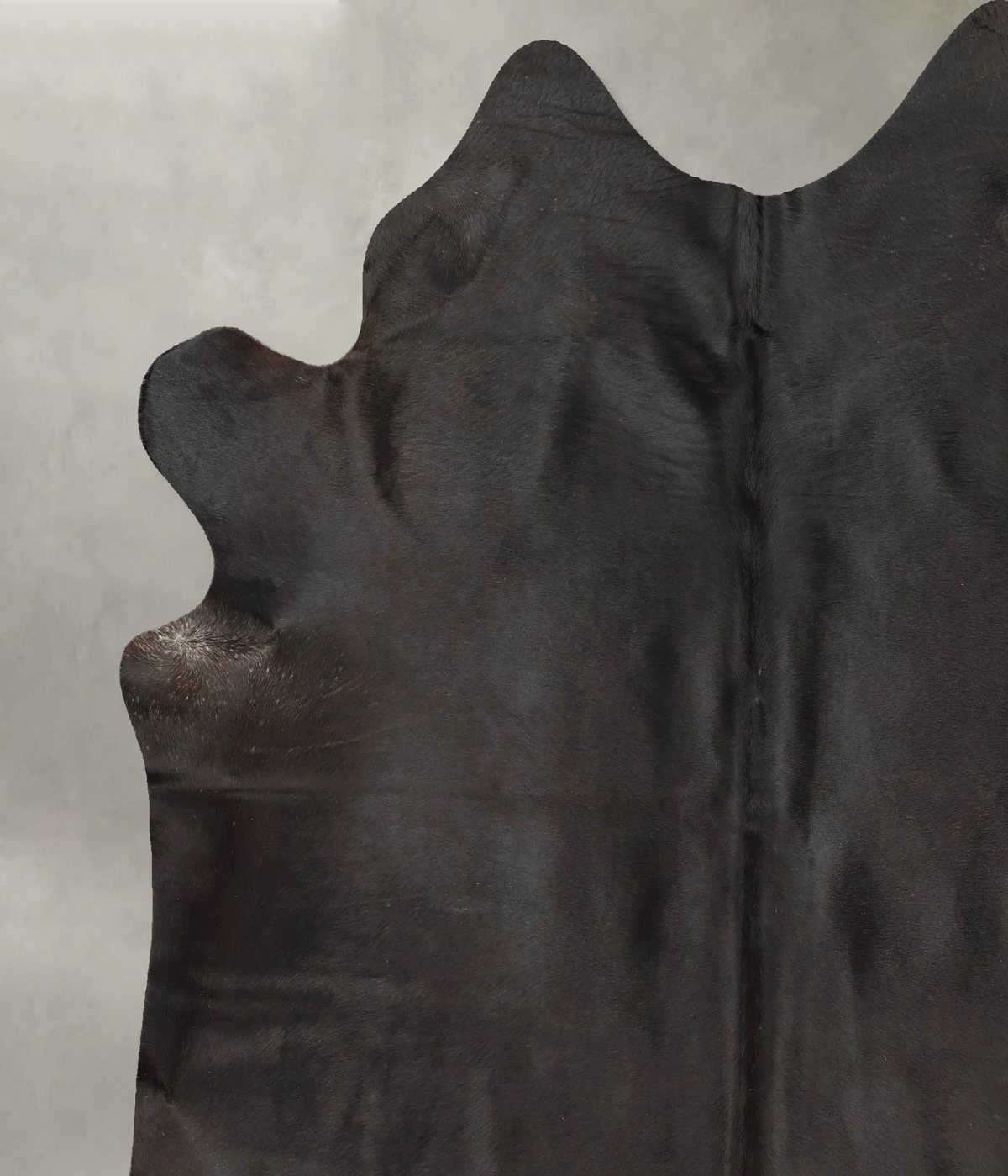Solid Black X-Large Brazilian Cowhide Rug 7'5"H x 6'6"W #B27190 by Hudson Hides