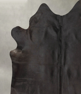 Solid Black X-Large Brazilian Cowhide Rug 7'5"H x 6'6"W #B27190 by Hudson Hides