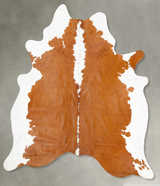 Brown and White Regular XX-Large Brazilian Cowhide Rug 8'7"H x 7'5"W #B27194 by Hudson Hides