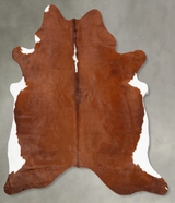 Hereford XX-Large Brazilian Cowhide Rug 8'1"H x 7'0"W #B27195 by Hudson Hides