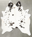 Salt and Pepper Black XX-Large Brazilian Cowhide Rug 7'8"H x 6'9"W #B27211 by Hudson Hides