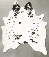 Salt and Pepper Black XX-Large Brazilian Cowhide Rug 7'8"H x 6'9"W #B27211 by Hudson Hides