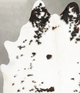 Salt and Pepper Black XX-Large Brazilian Cowhide Rug 7'8"H x 6'9"W #B27211 by Hudson Hides