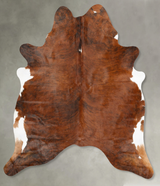 Medium Brindle XX-Large Brazilian Cowhide Rug 7'8"H x 6'7"W #B27213 by Hudson Hides