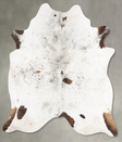 Salt and Pepper Black XX-Large Brazilian Cowhide Rug 8'3"H x 7'3"W #B27214 by Hudson Hides
