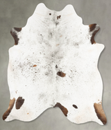 Salt and Pepper Black XX-Large Brazilian Cowhide Rug 8'3"H x 7'3"W #B27214 by Hudson Hides